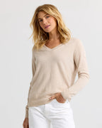 Essential 100% Cashmere V-Neck Sweater — Timeless Luxury with Custom Fit & Embroidery