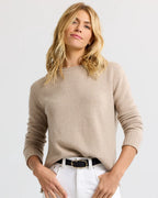 Essential 100% Cashmere Crew Sweater — Everyday Luxury with Custom Fit & Embroidery