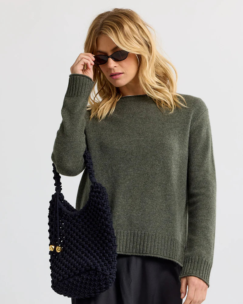 Essential 100% Cashmere Crew Sweater — Everyday Luxury with Custom Fit & Embroidery