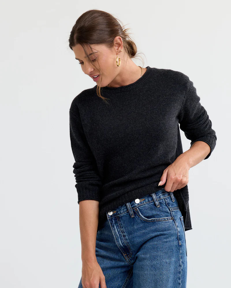 Essential 100% Cashmere Crew Sweater — Everyday Luxury with Custom Fit & Embroidery