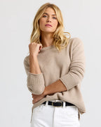 Essential 100% Cashmere Crew Sweater — Everyday Luxury with Custom Fit & Embroidery