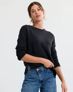 Essential 100% Cashmere Crew Sweater — Everyday Luxury with Custom Fit & Embroidery