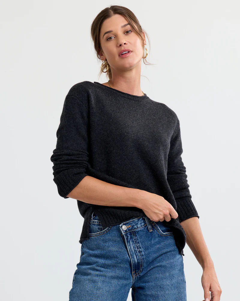 Essential 100% Cashmere Crew Sweater — Everyday Luxury with Custom Fit & Embroidery