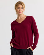 Essential 100% Cashmere V-Neck Sweater — Timeless Luxury with Custom Fit & Embroidery