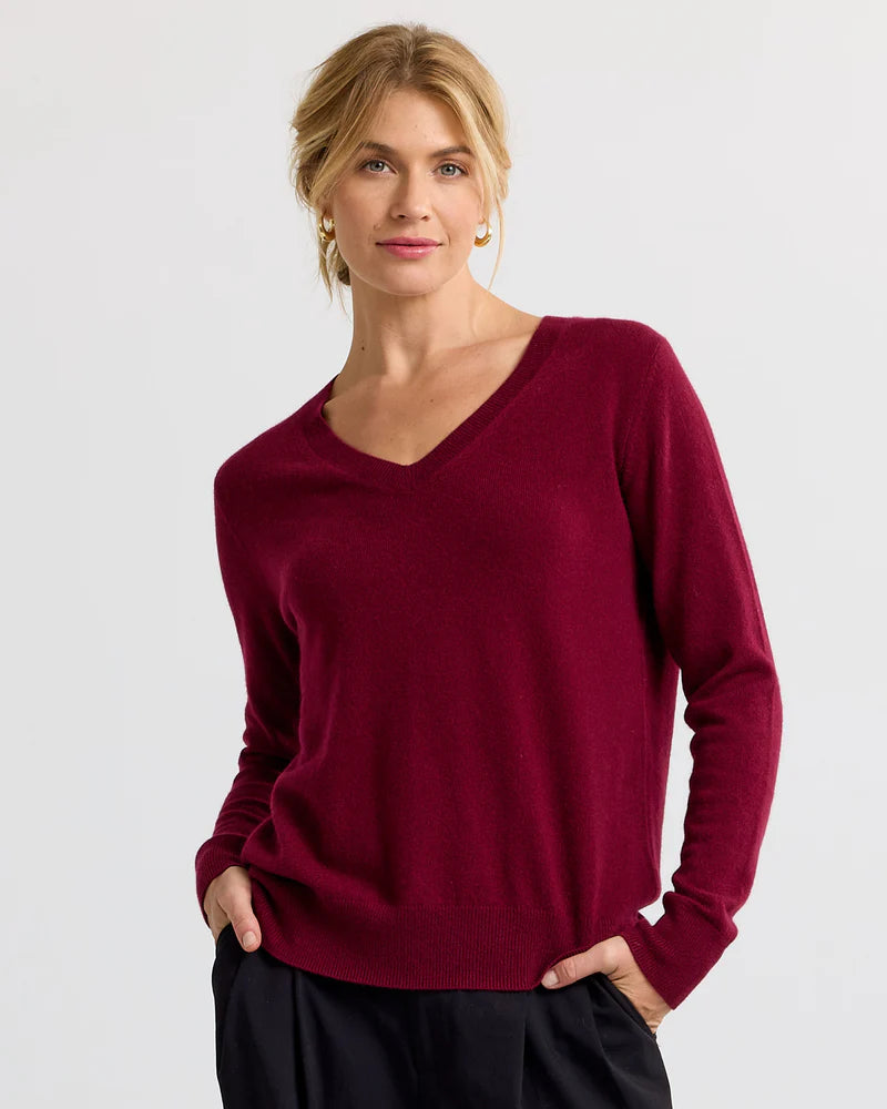 Essential 100% Cashmere V-Neck Sweater — Timeless Luxury with Custom Fit & Embroidery