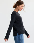 Essential 100% Cashmere Crew Sweater — Everyday Luxury with Custom Fit & Embroidery