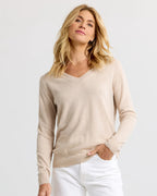 Essential 100% Cashmere V-Neck Sweater — Timeless Luxury with Custom Fit & Embroidery