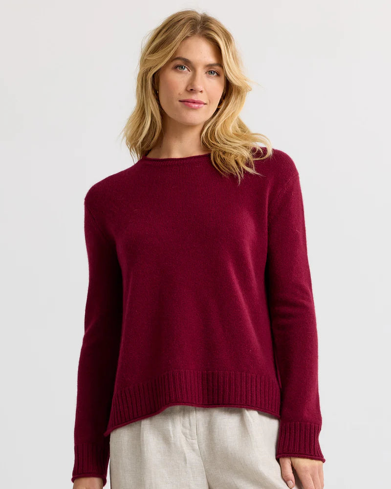 Essential 100% Cashmere Crew Sweater — Everyday Luxury with Custom Fit & Embroidery