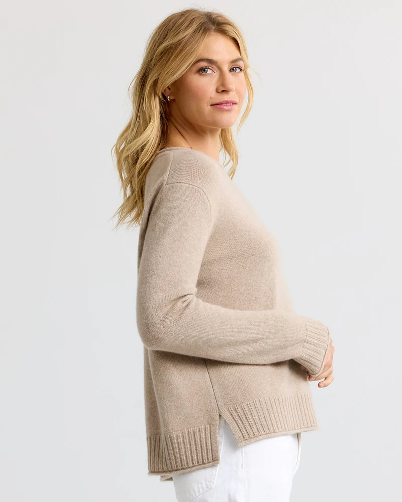 Essential 100% Cashmere Crew Sweater — Everyday Luxury with Custom Fit & Embroidery