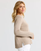 Essential 100% Cashmere Crew Sweater — Everyday Luxury with Custom Fit & Embroidery