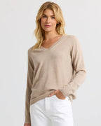 Essential 100% Cashmere V-Neck Sweater — Timeless Luxury with Custom Fit & Embroidery
