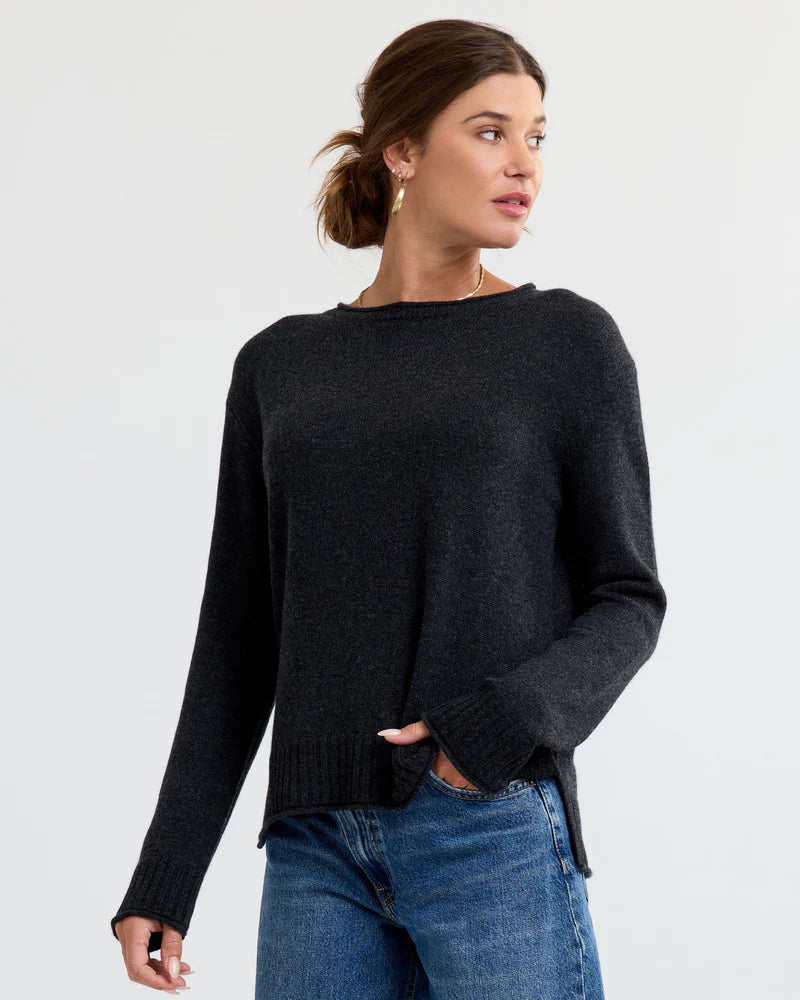 Essential 100% Cashmere Crew Sweater — Everyday Luxury with Custom Fit & Embroidery