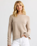 Essential 100% Cashmere Crew Sweater — Everyday Luxury with Custom Fit & Embroidery