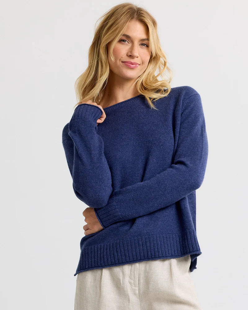 Essential 100% Cashmere Crew Sweater — Everyday Luxury with Custom Fit & Embroidery