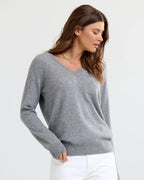 Essential 100% Cashmere V-Neck Sweater — Timeless Luxury with Custom Fit & Embroidery