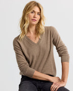 Essential 100% Cashmere V-Neck Sweater — Timeless Luxury with Custom Fit & Embroidery