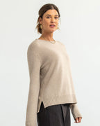 Essential 100% Cashmere Crew Sweater — Everyday Luxury with Custom Fit & Embroidery