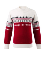 100% Cashmere Kids' Mock Neck Jacquard Sweater