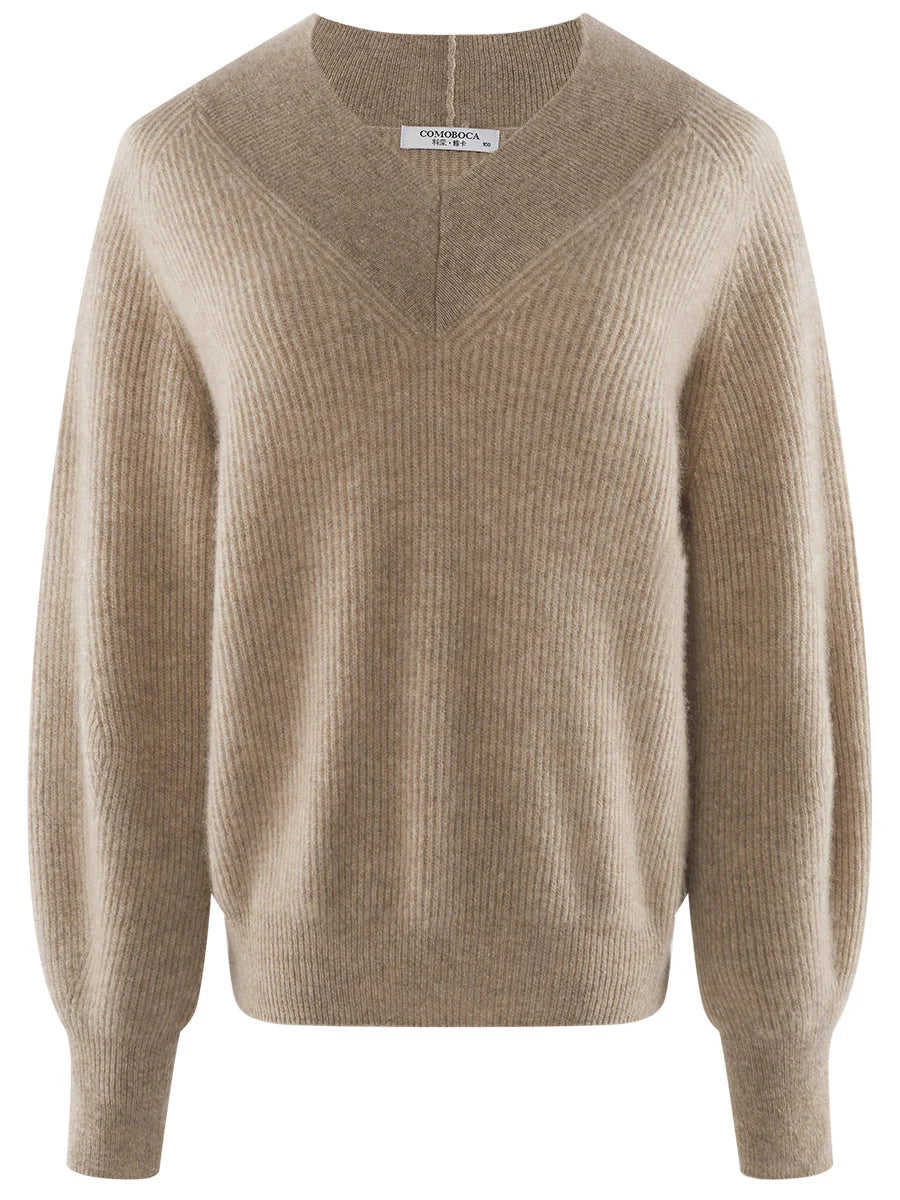 100% Cashmere Women's Rainbow Striped Sweater — Soft & Vibrant Crewneck Style