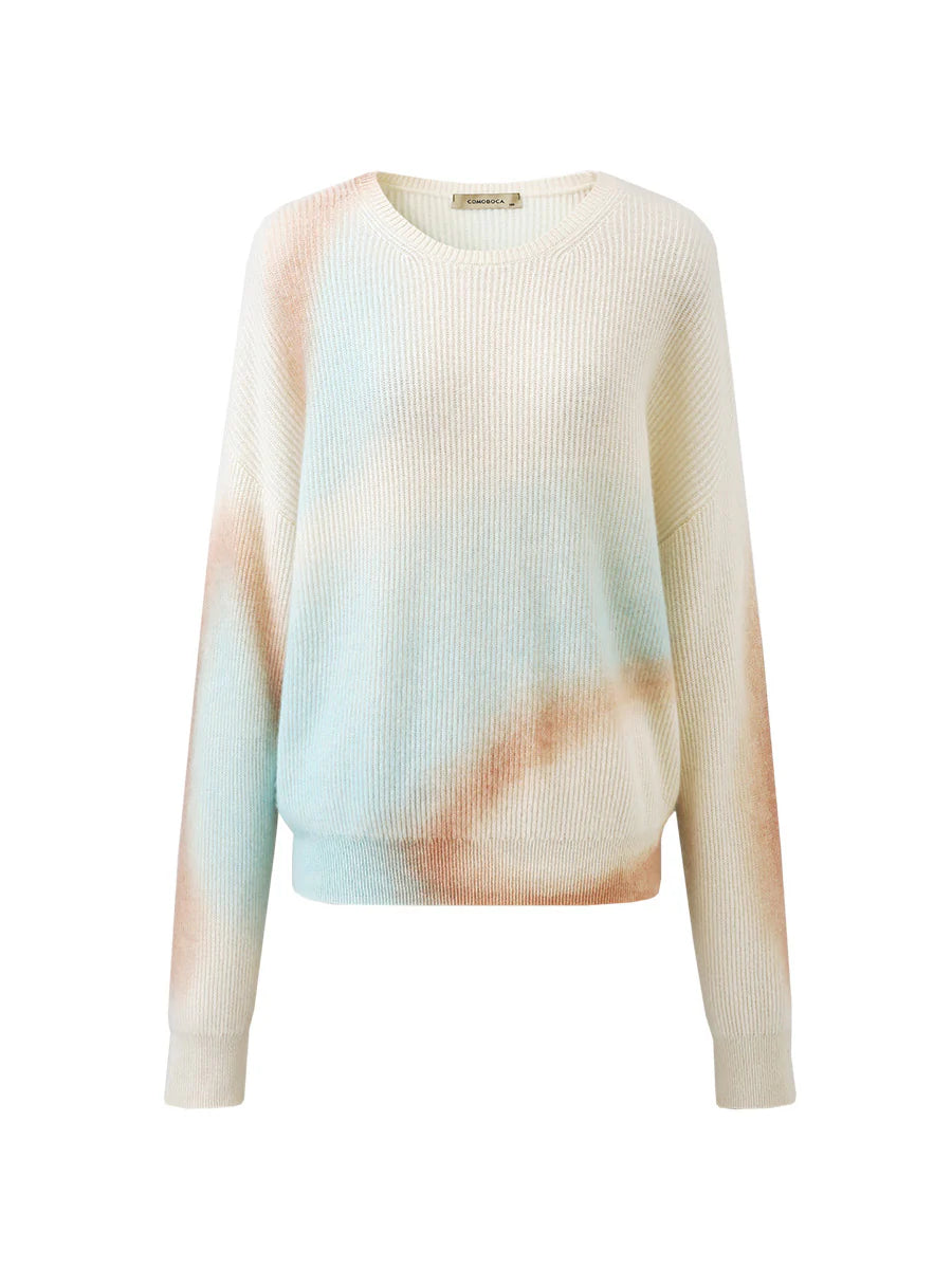 100% Cashmere Women's Gradient Knit Sweater — Soft, Cozy & Modern Design