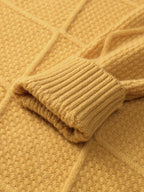 100% Cashmere Women's Sweater — Argyle Intarsia Pattern