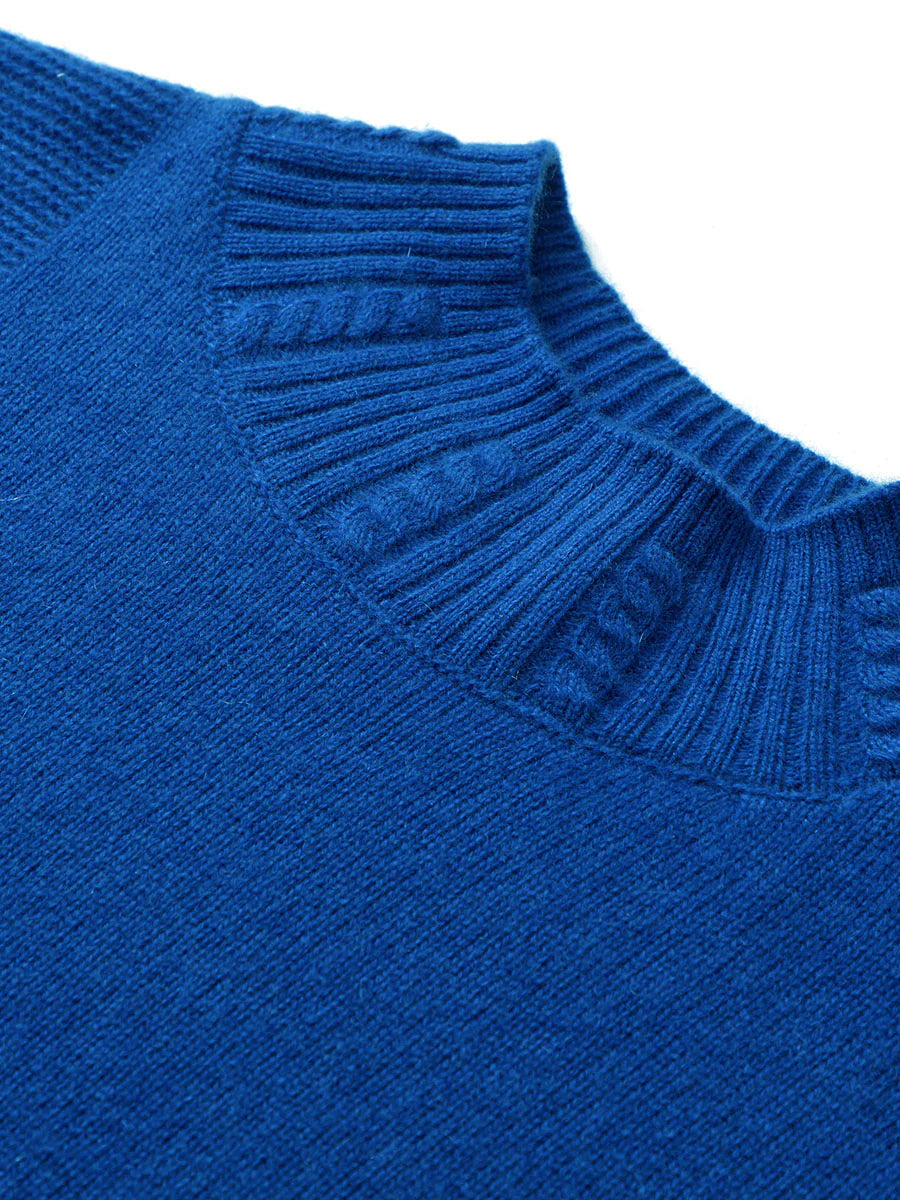 Women's Ribbed Cable Knit 100% Pure Cashmere Sweater - Custom Fit & Embroidery