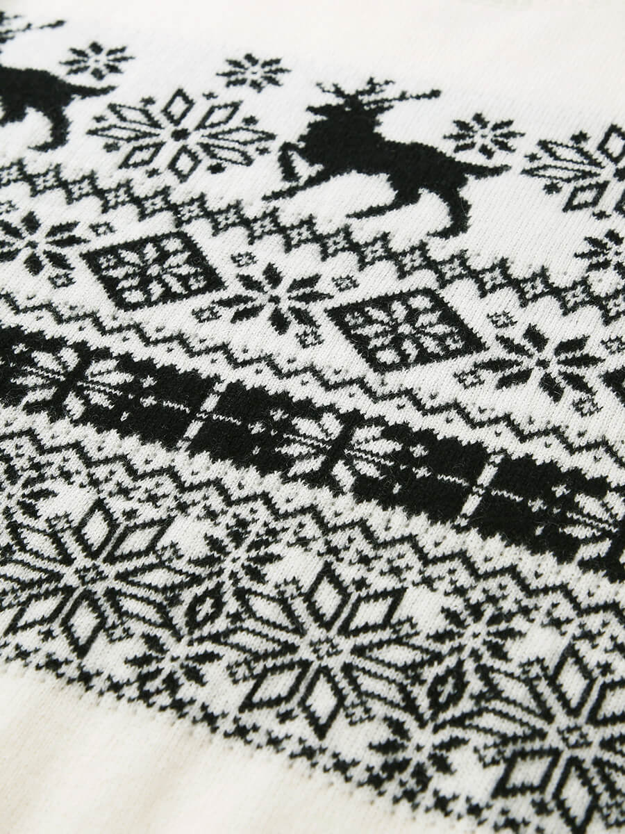 Women's Nordic Reindeer 100% Pure Cashmere Knit Sweater