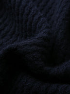 100% Cashmere Women's Mock Neck Sweater — Modern V-Pattern & Relaxed Fit