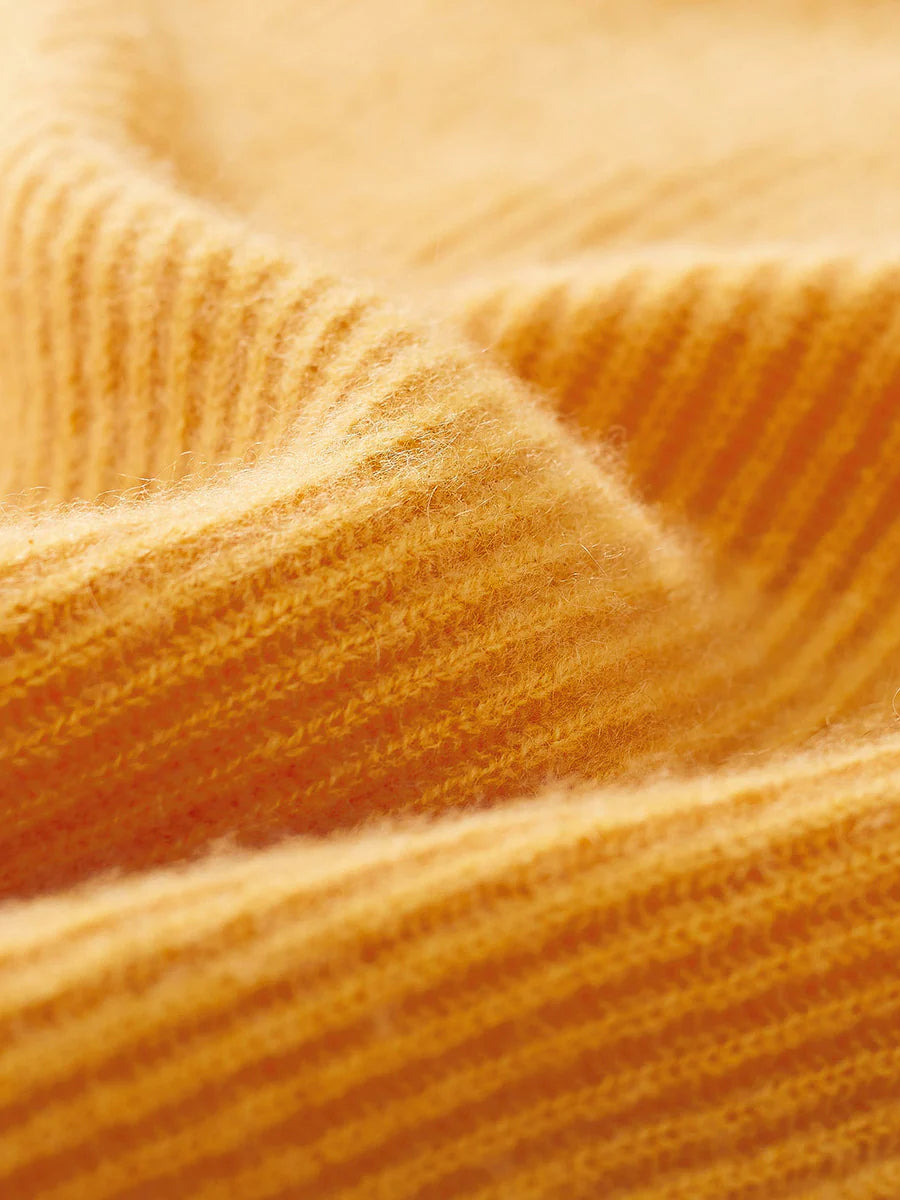 100% Cashmere Women's Rainbow Striped Sweater — Soft & Vibrant Crewneck Style