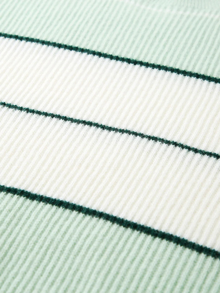 100% Cashmere Women's Striped Crewneck Sweater — Casual, Cozy & Customizable