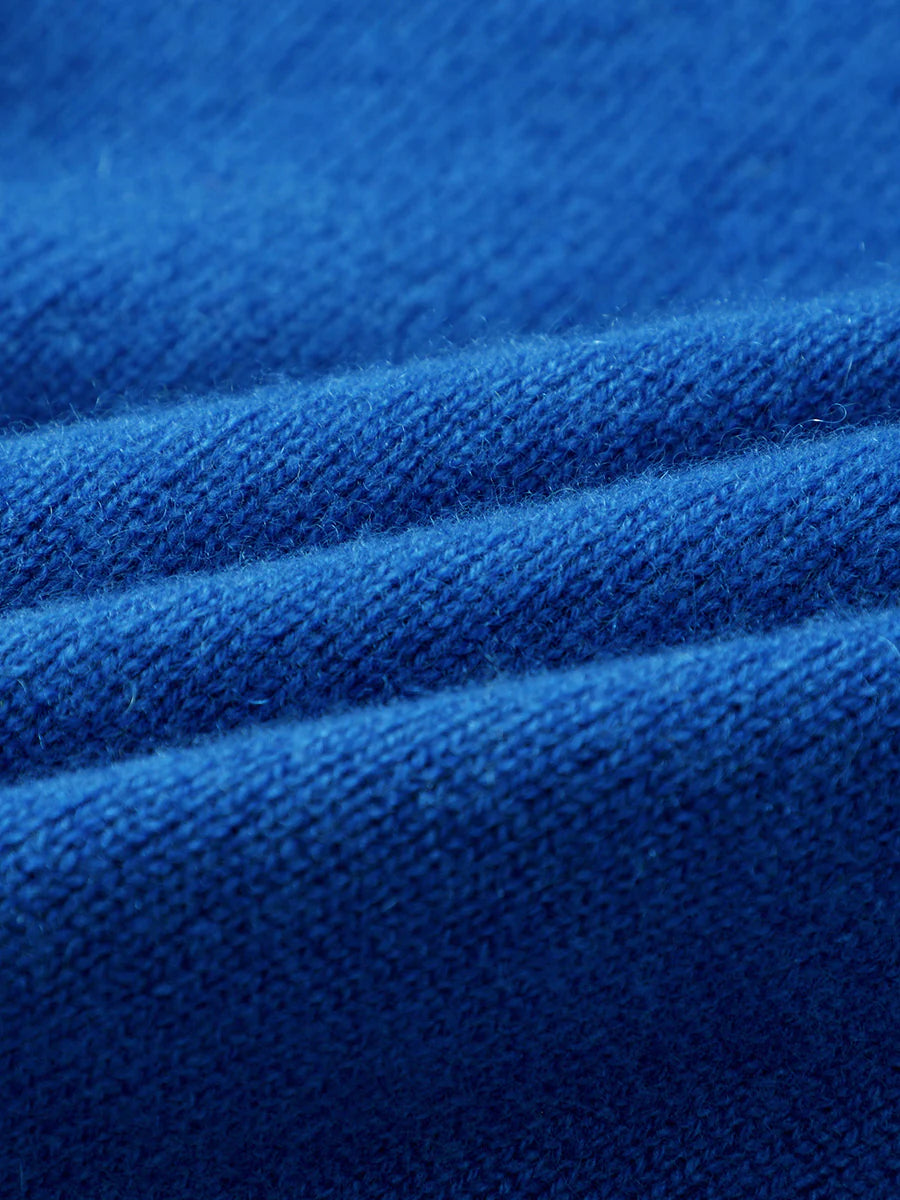 Women's Ribbed Cable Knit 100% Pure Cashmere Sweater - Custom Fit & Embroidery