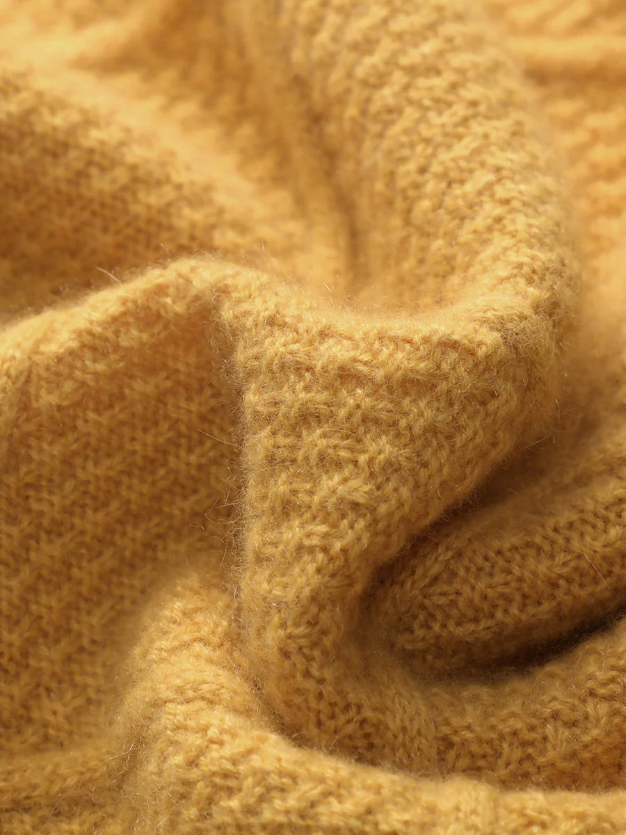100% Cashmere Women's Sweater — Argyle Intarsia Pattern