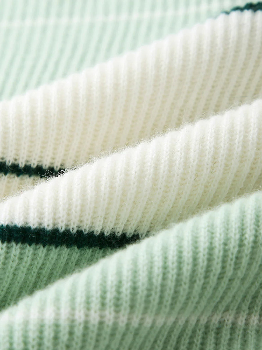 100% Cashmere Women's Striped Crewneck Sweater — Casual, Cozy & Customizable