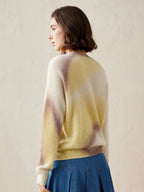100% Cashmere Women's Gradient Knit Sweater — Soft, Cozy & Modern Design