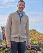 Mens Cashmere Lincoln Zipper Cardigan