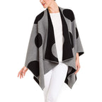 Women's Shawl Wrap Poncho Ruana Cape Cardigan Sweater Open Front for Fall Winter