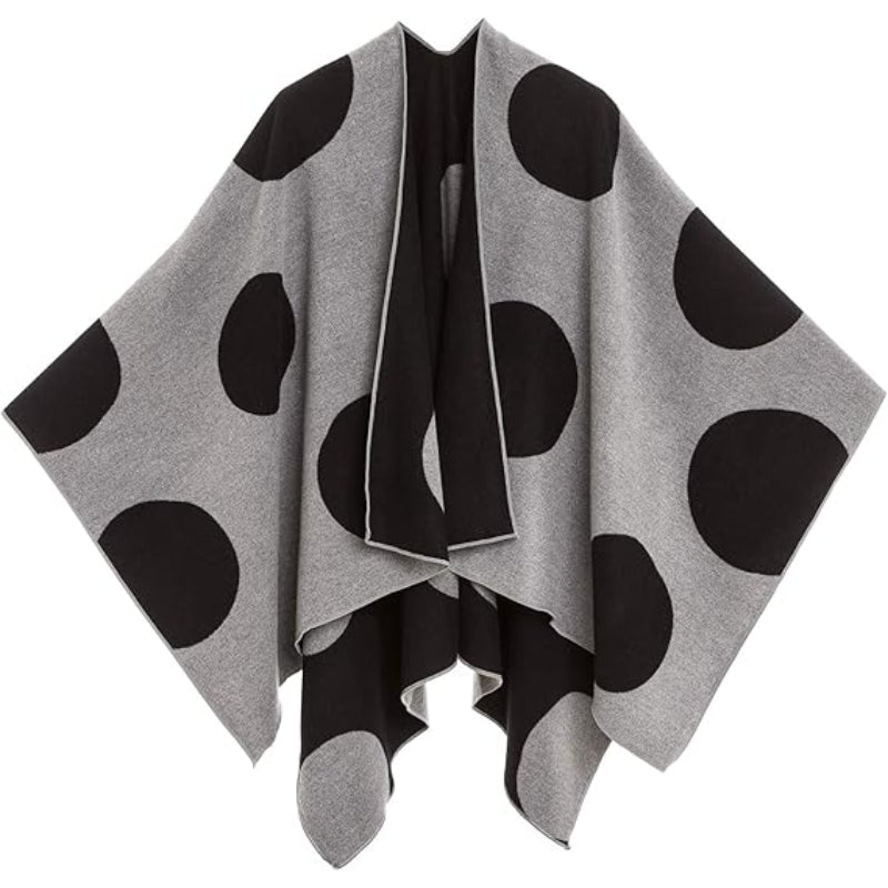 Women's Shawl Wrap Poncho Ruana Cape Cardigan Sweater Open Front for Fall Winter