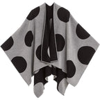Women's Shawl Wrap Poncho Ruana Cape Cardigan Sweater Open Front for Fall Winter