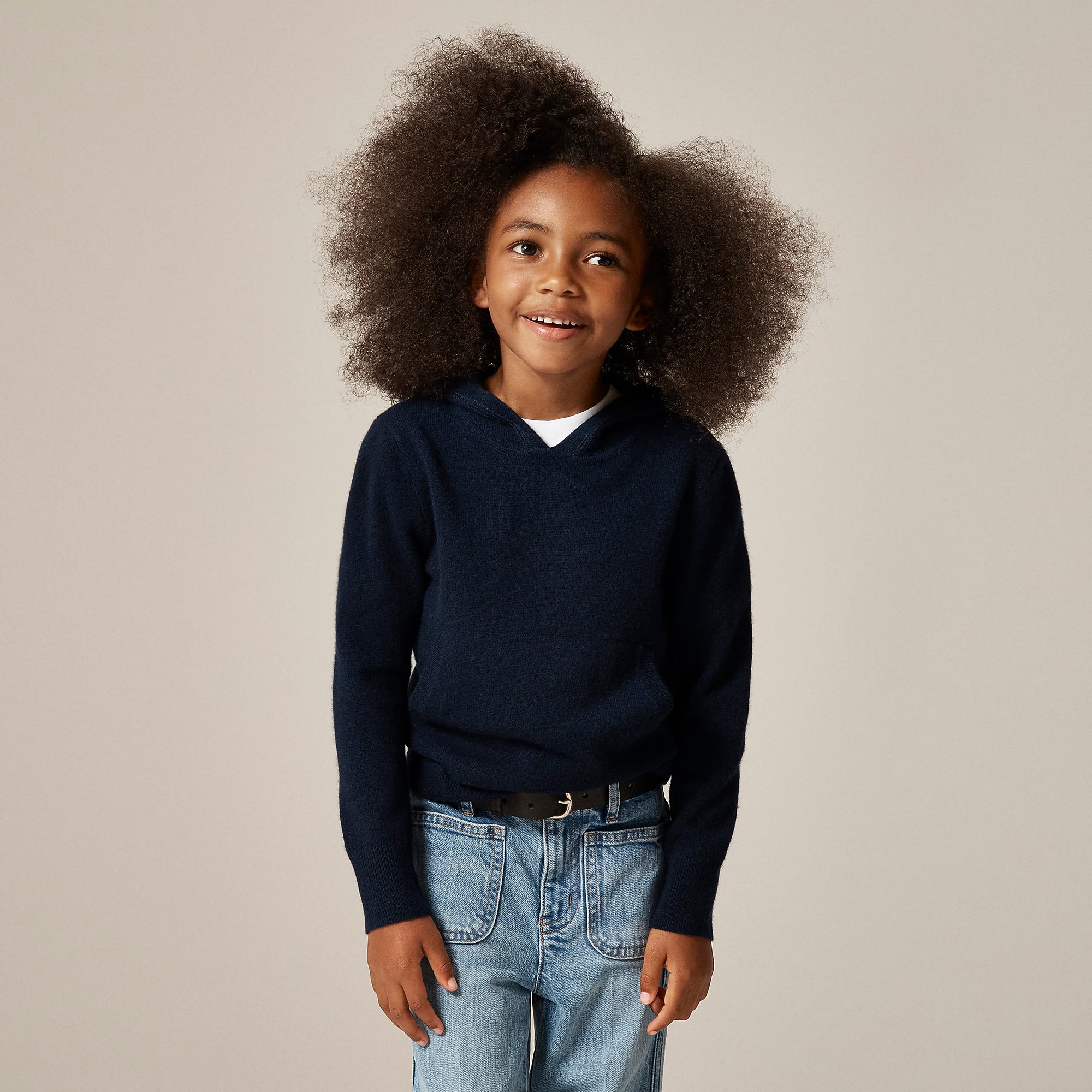 Kids’ 100% Cashmere Pullover Hoodie — Ultra-Soft Mini Hoodie