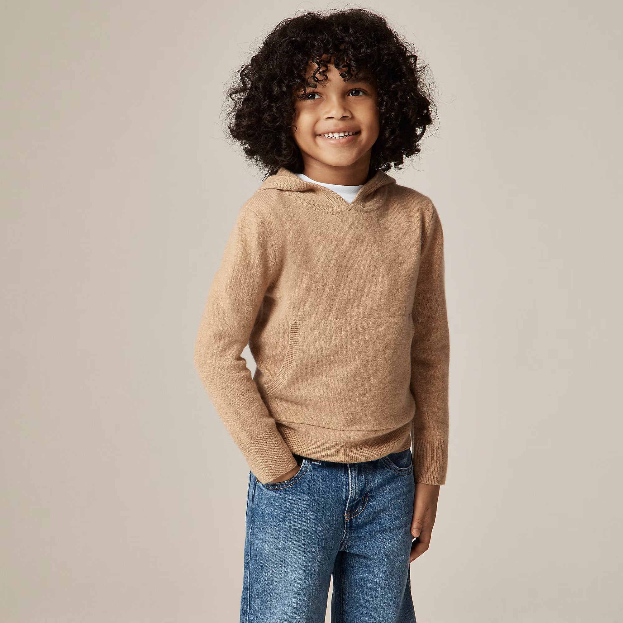Kids’ 100% Cashmere Pullover Hoodie — Ultra-Soft Mini Hoodie