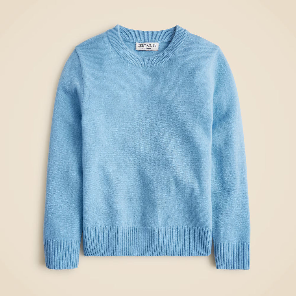 Kids’ 100% Cashmere Crewneck Sweater — Ultra-Soft Mini Crew