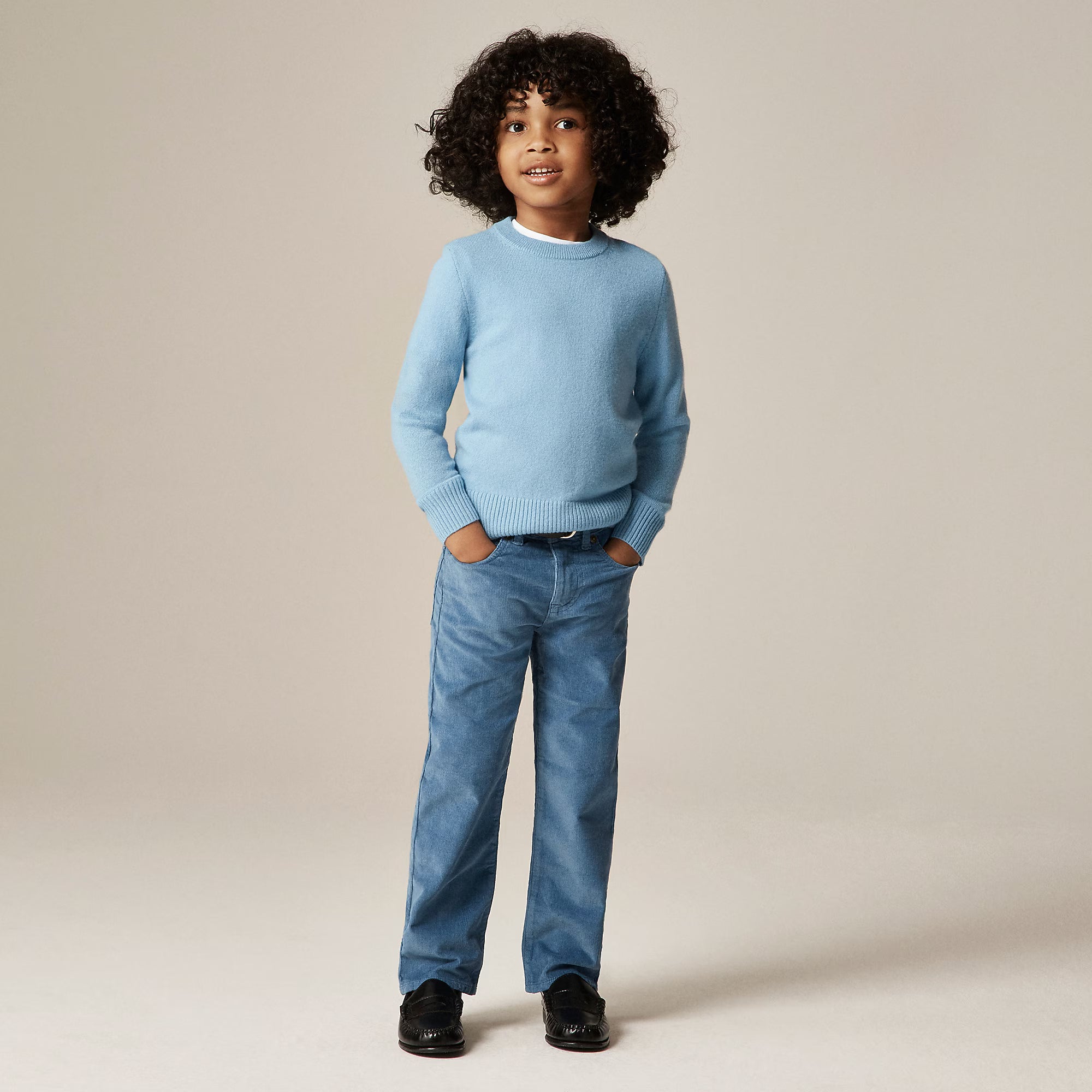 Kids’ 100% Cashmere Crewneck Sweater — Ultra-Soft Mini Crew