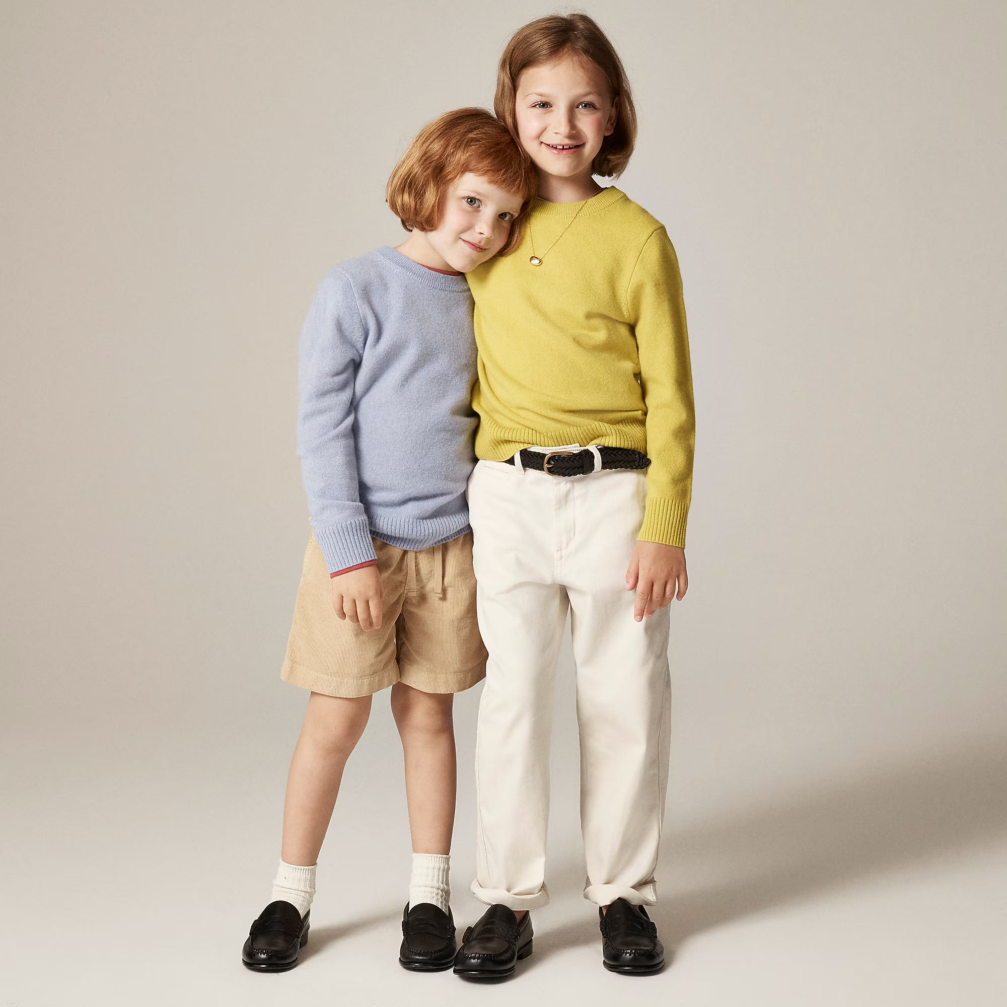 Kids’ 100% Cashmere Crewneck Sweater — Ultra-Soft Mini Crew