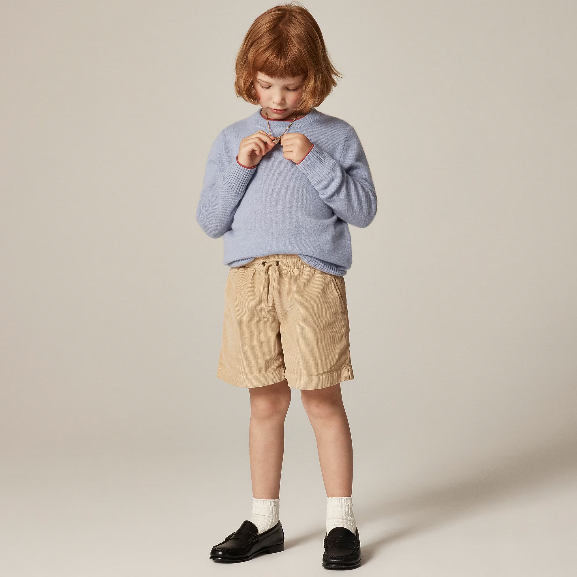 Kids’ 100% Cashmere Crewneck Sweater — Ultra-Soft Mini Crew