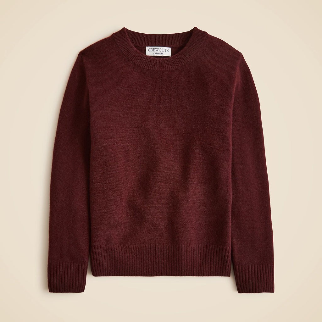 Kids’ 100% Cashmere Crewneck Sweater — Ultra-Soft Mini Crew
