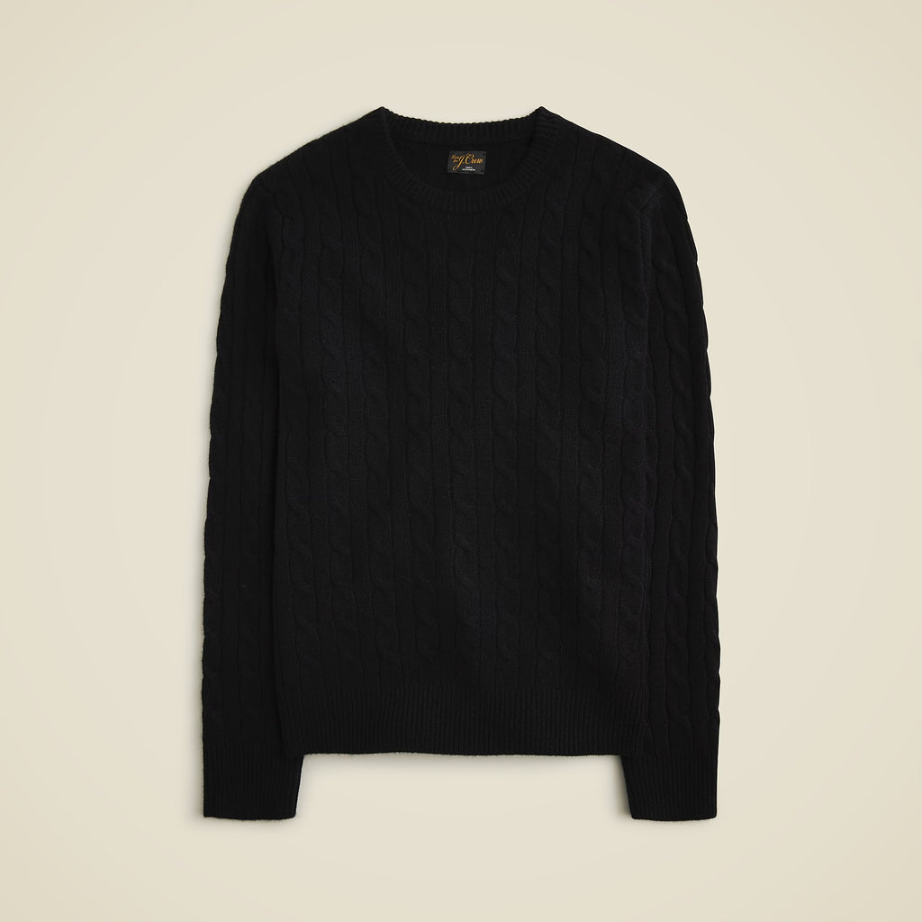 Classic Cashmere Cable-Knit Sweater — 100% Cashmere, Custom Fit & Name Embroidery