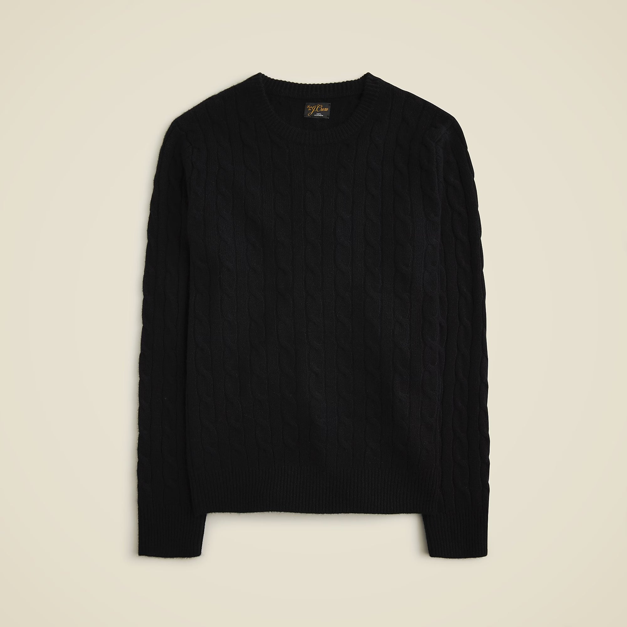 Classic Cashmere Cable-Knit Sweater — 100% Cashmere, Custom Fit & Name Embroidery