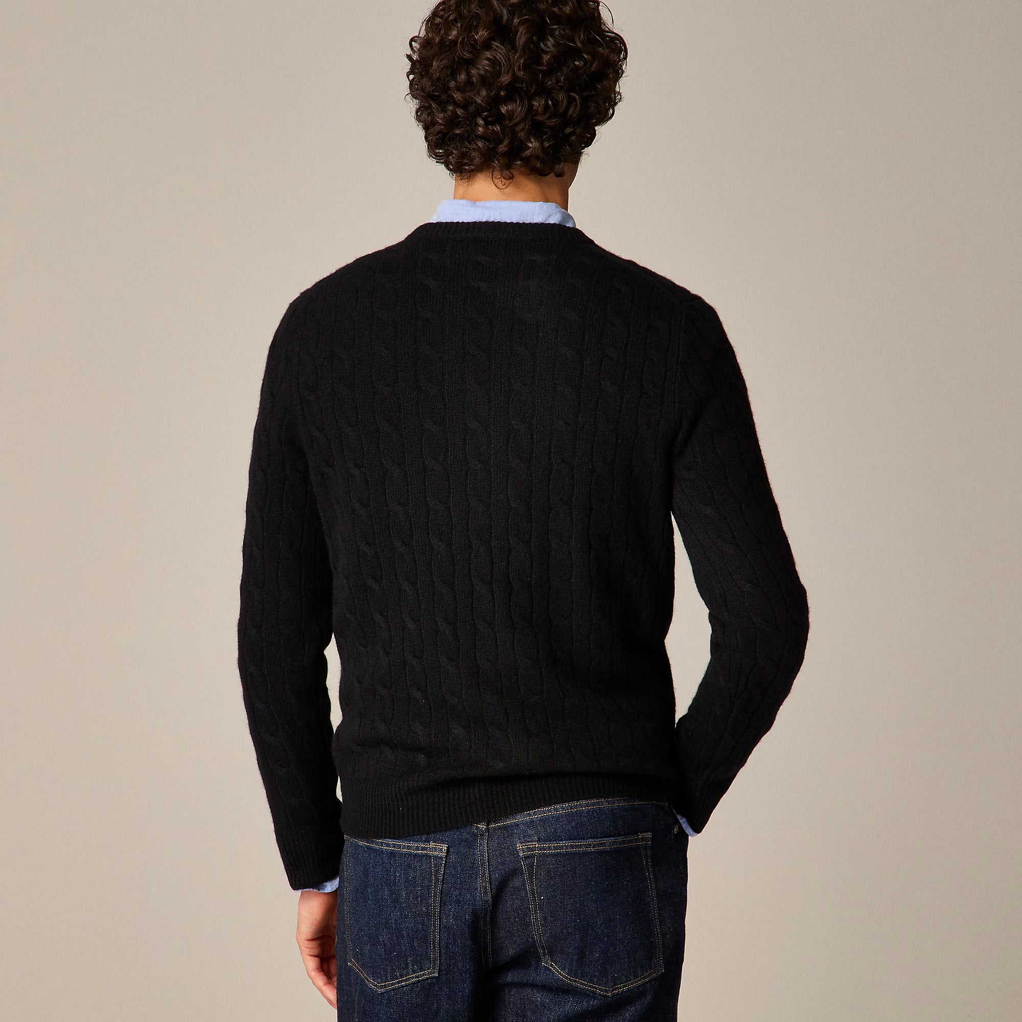 Classic Cashmere Cable-Knit Sweater — 100% Cashmere, Custom Fit & Name Embroidery