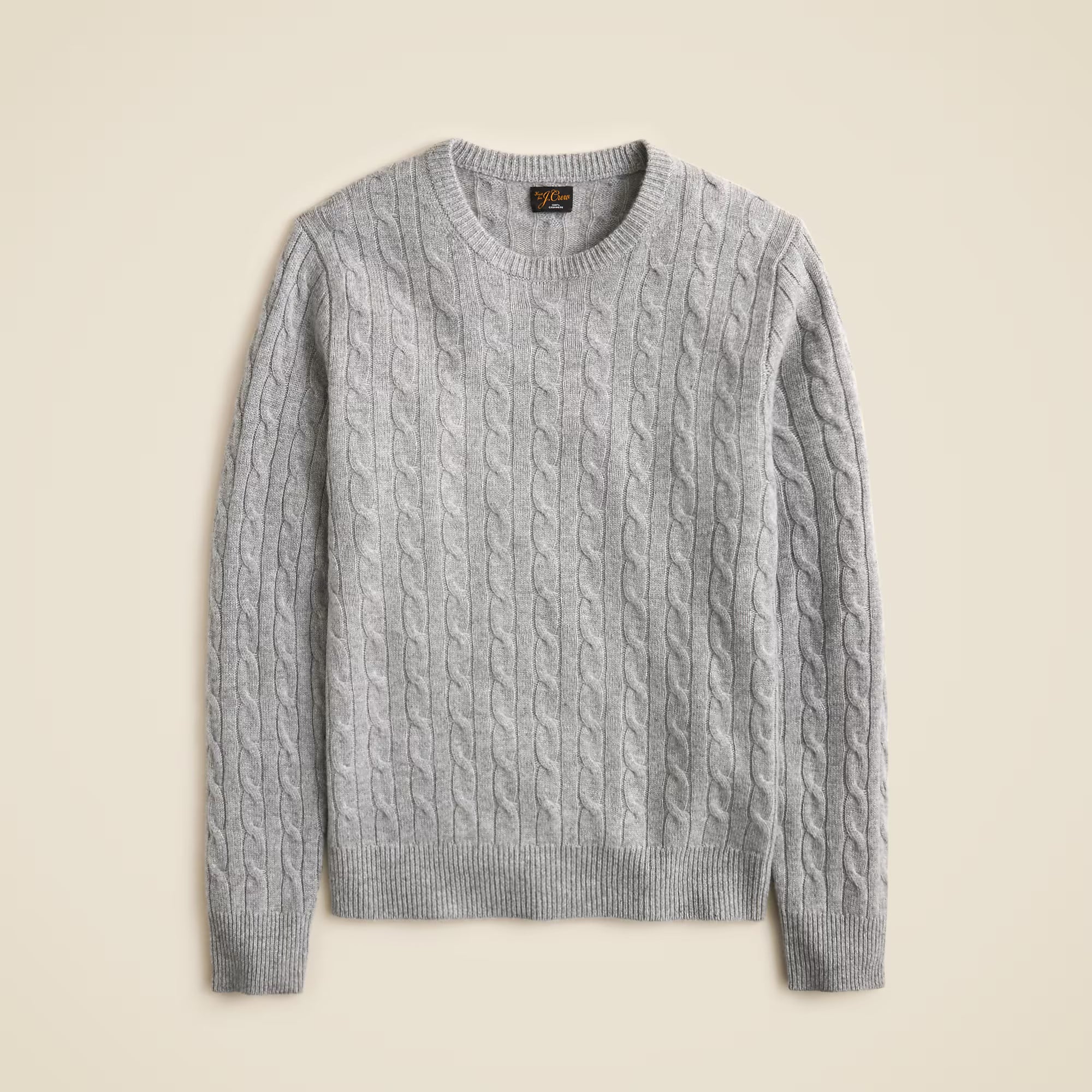Classic Cashmere Cable-Knit Sweater — 100% Cashmere, Custom Fit & Name Embroidery