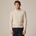 Classic Cashmere Cable-Knit Sweater — 100% Cashmere, Custom Fit & Name Embroidery